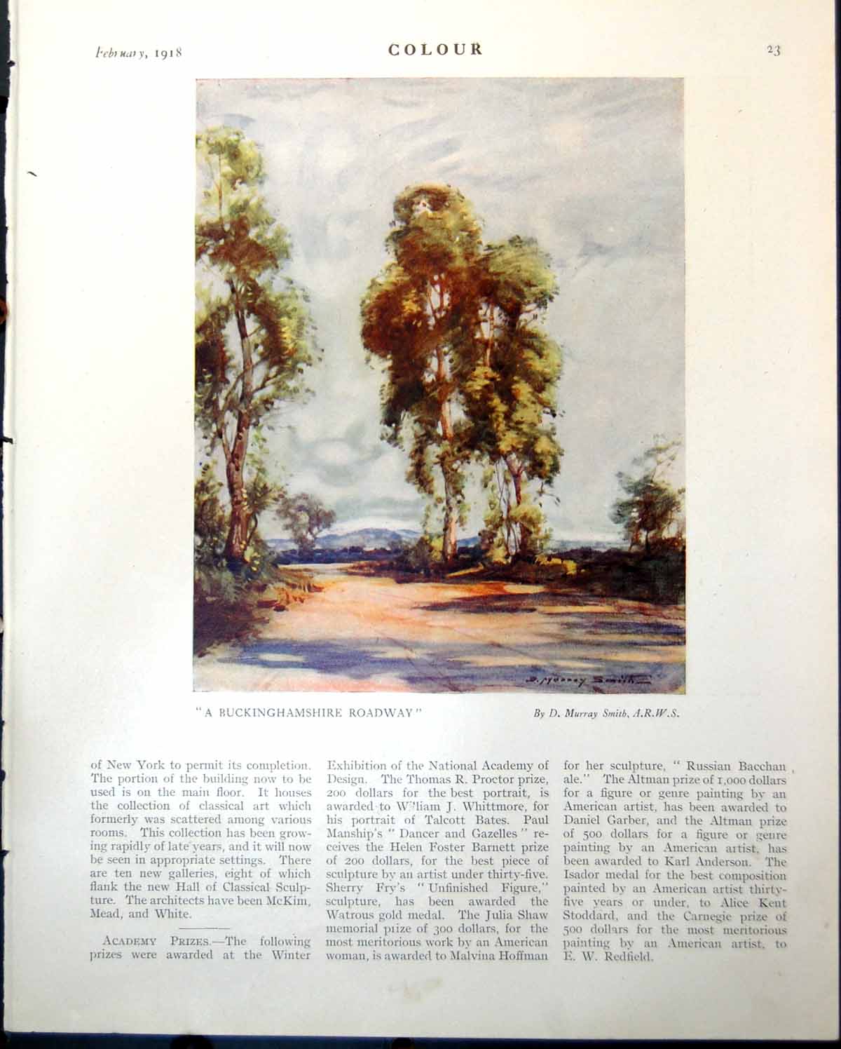 Old Buckinghamshire Roadway D Murray Smith Poland Nation E Dulac1918 20th