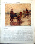 Old Print Waiting For Herring St Ives H Fidler River Song A Benthall 1918 20th