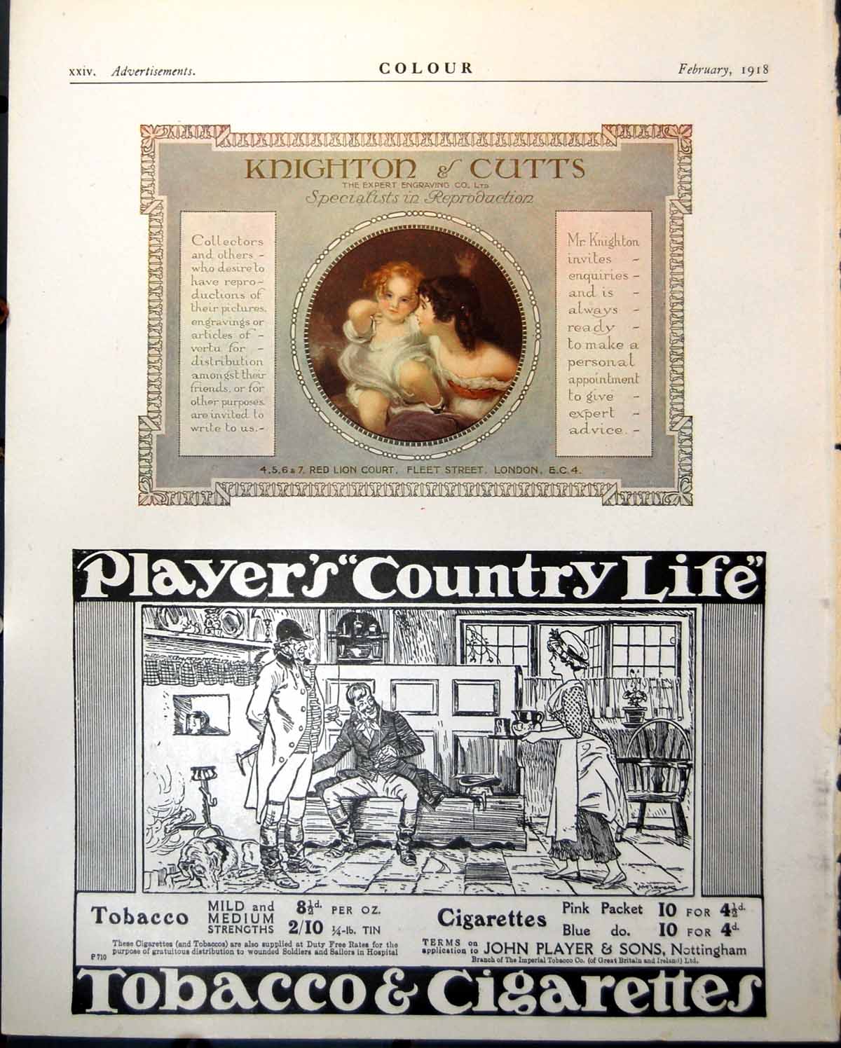 Antique Old Print Knighton Cutts Engraving Pears Soap Womanhood War Time 1918