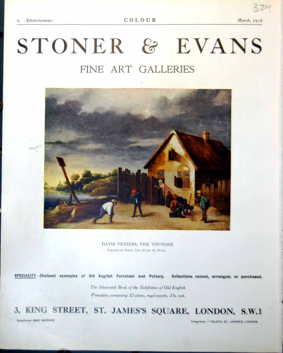 Old Stoner Evans David Teniers The Younger M Harris Son Furniture 1918 20th