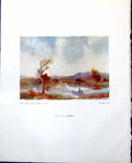 Old Rainy Day Itchenor Adrian Hill River Scene Jetty Boats Buoys 1948 0 20th