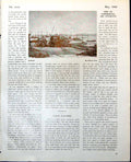 Old Print Itchenor Automobiles Boats Adrian Hill Linocut Lettering 1948 0 20th