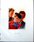Antique Print ArnTaylor Attractive Lady Gents Man Piano Russell Reeve 1948 0