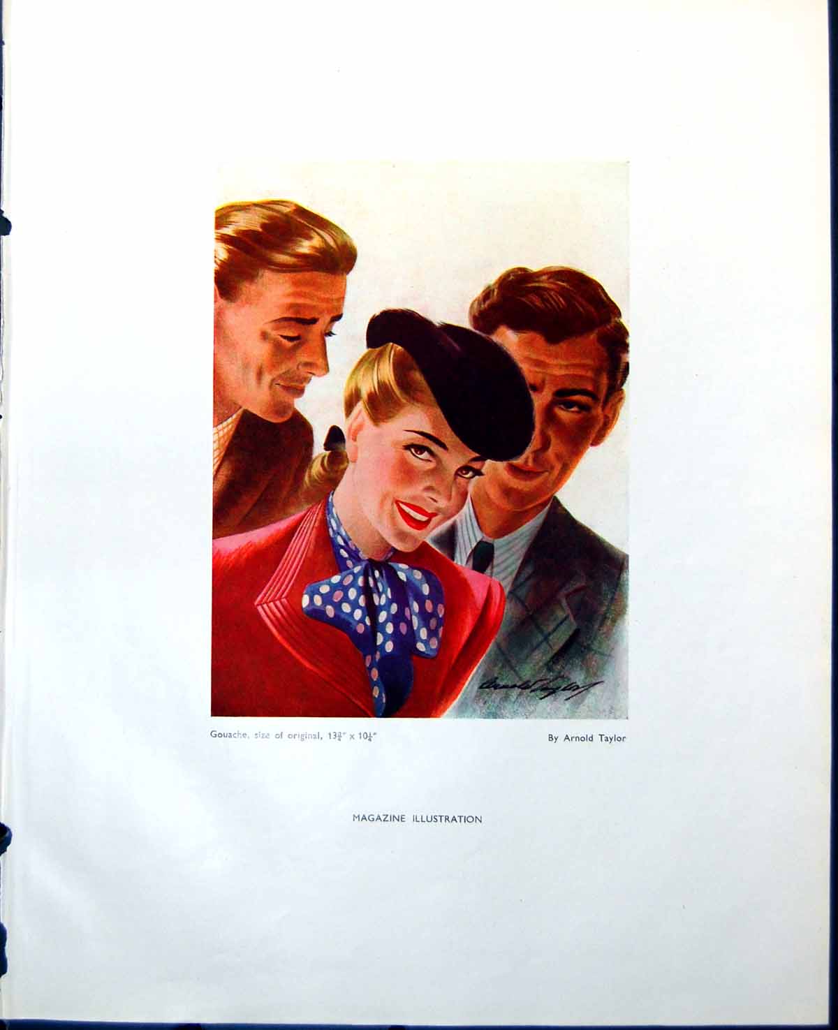 Antique Print ArnTaylor Attractive Lady Gents Man Piano Russell Reeve 1948 0