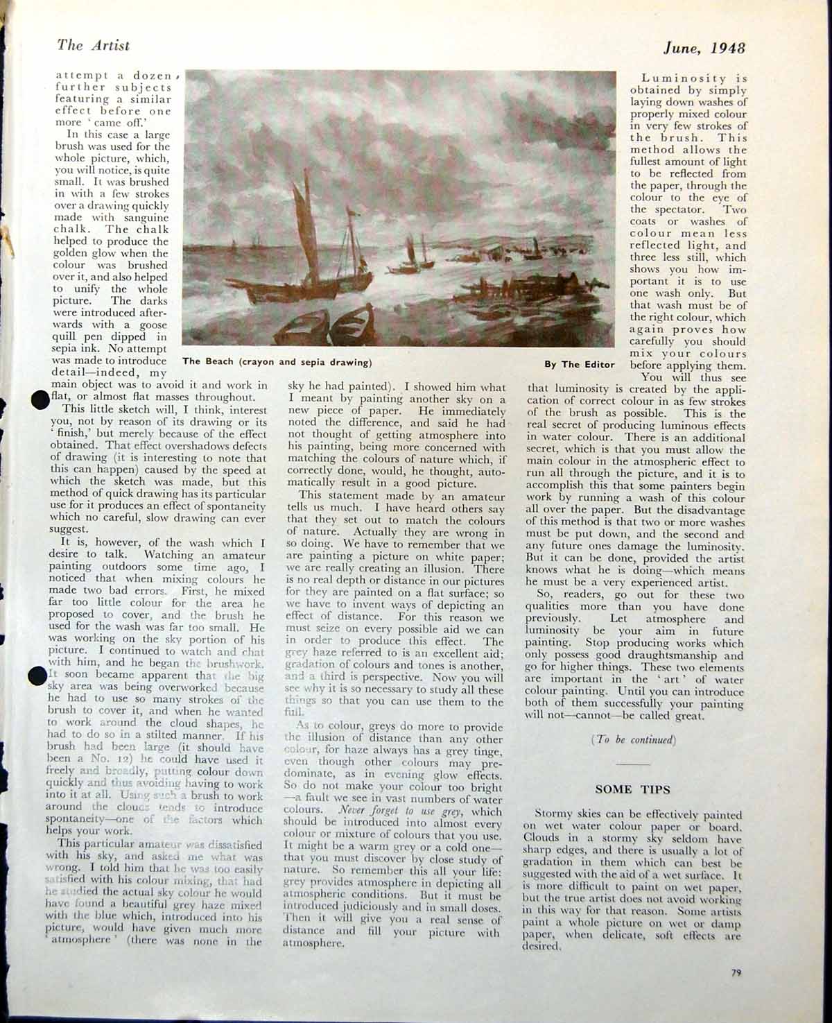 Old Print Beach Sailboats Rowing Editor The Barn Robert Forman Lino 1948 0 20th