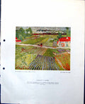 Antique Old Print Landscape Auvers Vincent Van Gogh Mill Bosham Harbour 1948 0