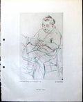 Original Old Vintage Print Portrait Study Lady Russell Reeve Lady Kitten 1948 0