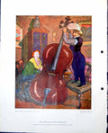 Old Punch Cartoon Musical Instrument Wa Sillince Keying Blocks 1948 20th