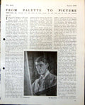 Antique Old Print Self-Portrait Harry Riley Portrait Lady First Stage 1948