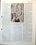 Antique Old Print Miss Carol Browne Russell Reeve Seated Child With Toy 1948