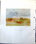Antique Print Landscape Burford Oxford Allcott Postwick Grove Cotman 1948 0 20th
