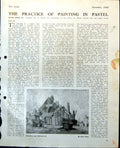 Old Vintage Print Mudeford Christchurch Allen MPetworth Park Gate 1948 0 20th
