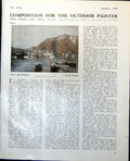 Old Polkirt Cliff Mevagissey Gyrth Russell Tonal Clovelly Quay 1949 20th