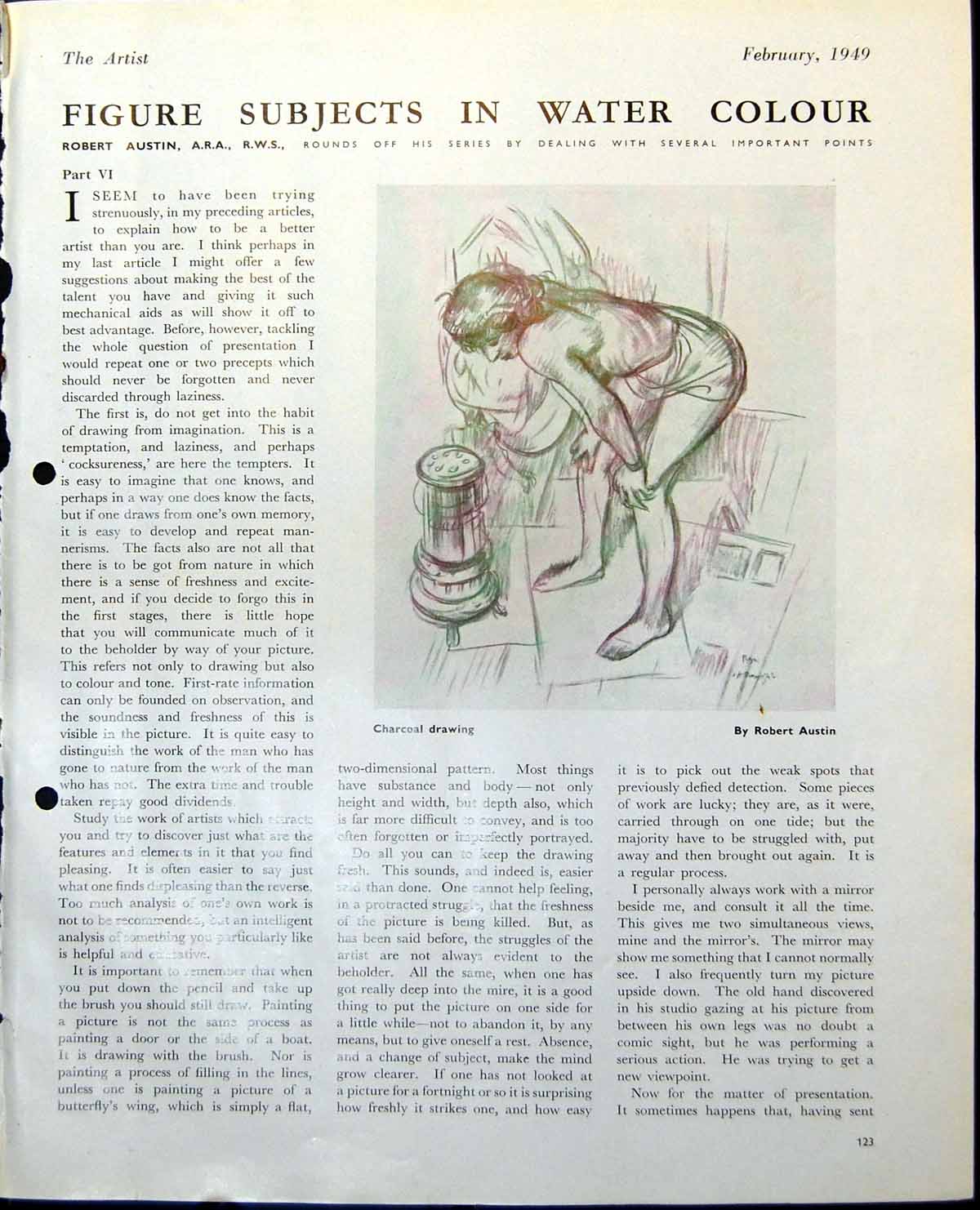 Old Female Figure Heater Robert Austin Semi-Clag Lady Dressing 1949 20th