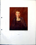 Old Print Portrait Lady Earrings J Wilkie Boats R Myrescough-Walker 1949 20th