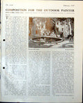 Antique Print Demonstration Sketch Gyrth Russell Early Morning Newlyn 1949