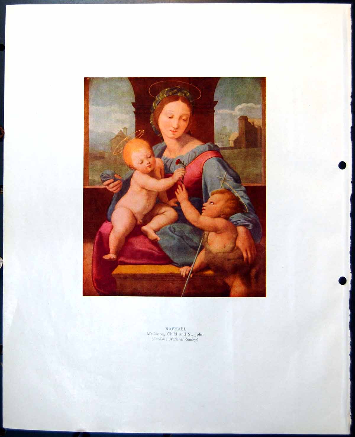 Old Vintage Print Madonna Child St. John Botticelli Mars And Venus 1949 0 20th