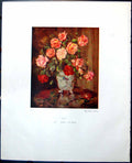 Antique Old Print Roses Stanley Grimm Chinese Costume Design R Lister 1949 0