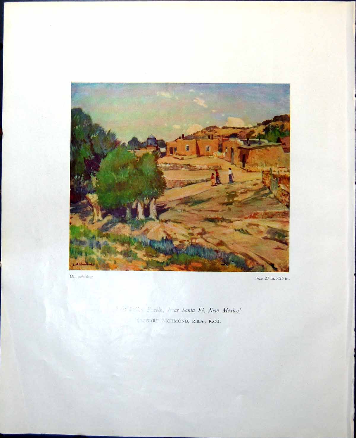 Old Indian Pueblo Santa Fe New Mexico L Richmond Yacht C Pears 1949 0 20th