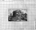 Old Antique Print Residence Sir Herbert Taylor House Family Walking Dog