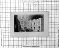 Original Old Antique Print The Guldhall Men Women Tophats Dresses Archways
