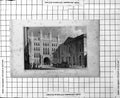 Antique Old Print The Guild-Hall London Horses Carriage Top Hats Tails 1828