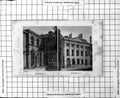 Original Old Antique Print Salters Hall Skinners Hall Exterior Fronts Railings