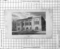 Antique Print Trinity House Tower Hill London Exterior View Railings People