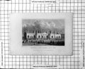 Old Antique Print Brewer'S Alms Houses Mile End People Walking Dogs 1828 19th
