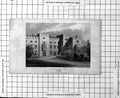 Original Old Antique Print Westminster Speaker'S House River Front Gardens