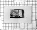 Original Old Antique Print Gsmith'S Hall Exterior View Columns Horse Carriage