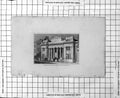 Original Old Antique Print Corn Exchange Mark Lane London Pillared Front People