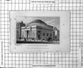 Antique Old Print Albion Chapel Moorgate Children Horses Carriage Dogs 1828