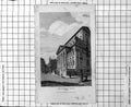 Antique Old Print The Mansion House London View Exterior Steps Stone Pillars