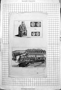 Old Antique Print The Charter House Part Square Bowling Green Antiquities