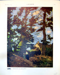 Old Print Returning To The Farm H. Harpignies Portrait Eugene Ysaye 1915 20th