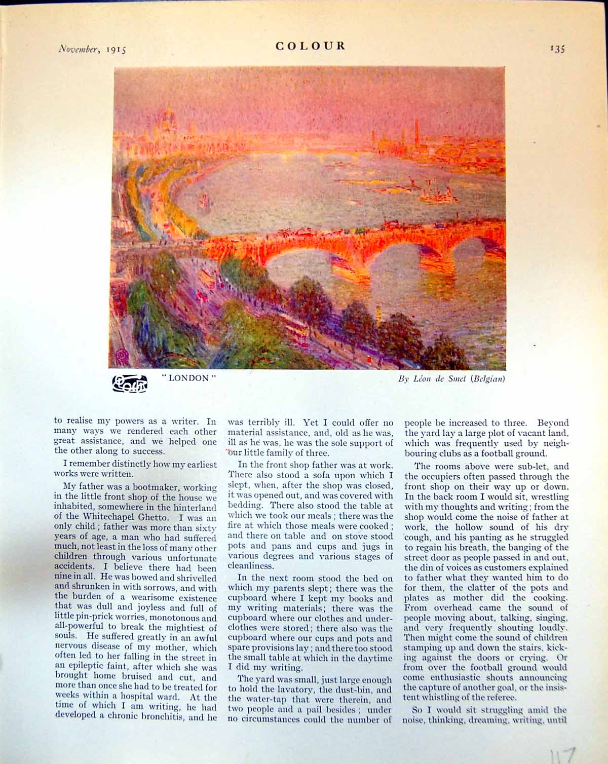 Antique Print London Leon De Smet Play The Winds Trees Cyril Spackman 1915 20th