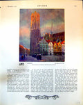 Antique Print Vespers Edouard J. Claes Malines Portrait Girl W.A.Chase 1915