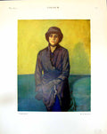 Old Print Portrait Lady Seated A Abramovitz Allan Odle Ivy De Verley 1915 20th