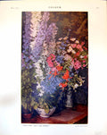 Old Still Life Blue And White W.B.E. Rankin Flowers China Bowls 1915 20th