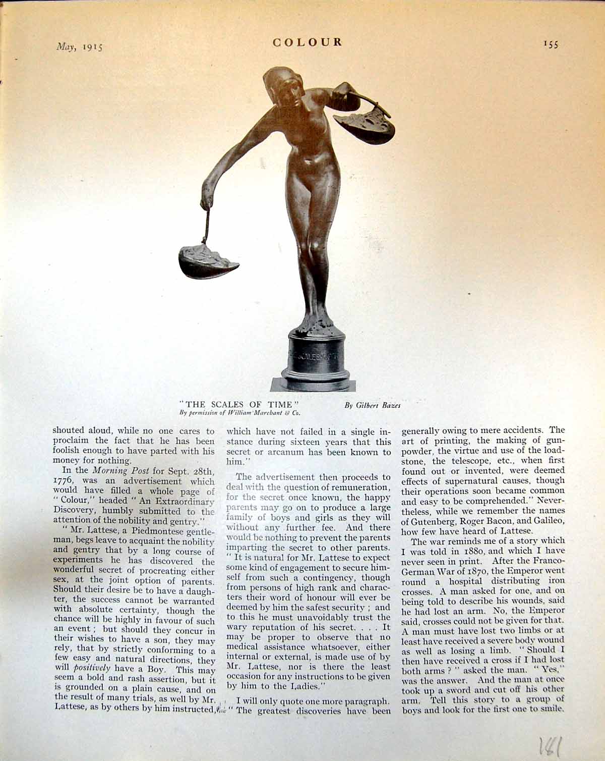Old Sculpture Scales Time G. Bazes Lady Seated Design E. Lucchesi 1915 20th