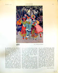 Antique Print Clown Dancers A. Abramovitz Cristofe Colombe Montiverdi 1915 20th