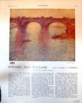 Old Print Bridge Boats F.F. Foottet Francesca Toddler Alfred Palmer 1916 20th