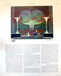 Old Print Stylised Garden Scene Marocco D'Amar Maxim Gorky J. Kramer 1916 20th