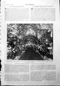 Antique Print Interior St. George'S Hanover Square Floral Decorations 1900 20th