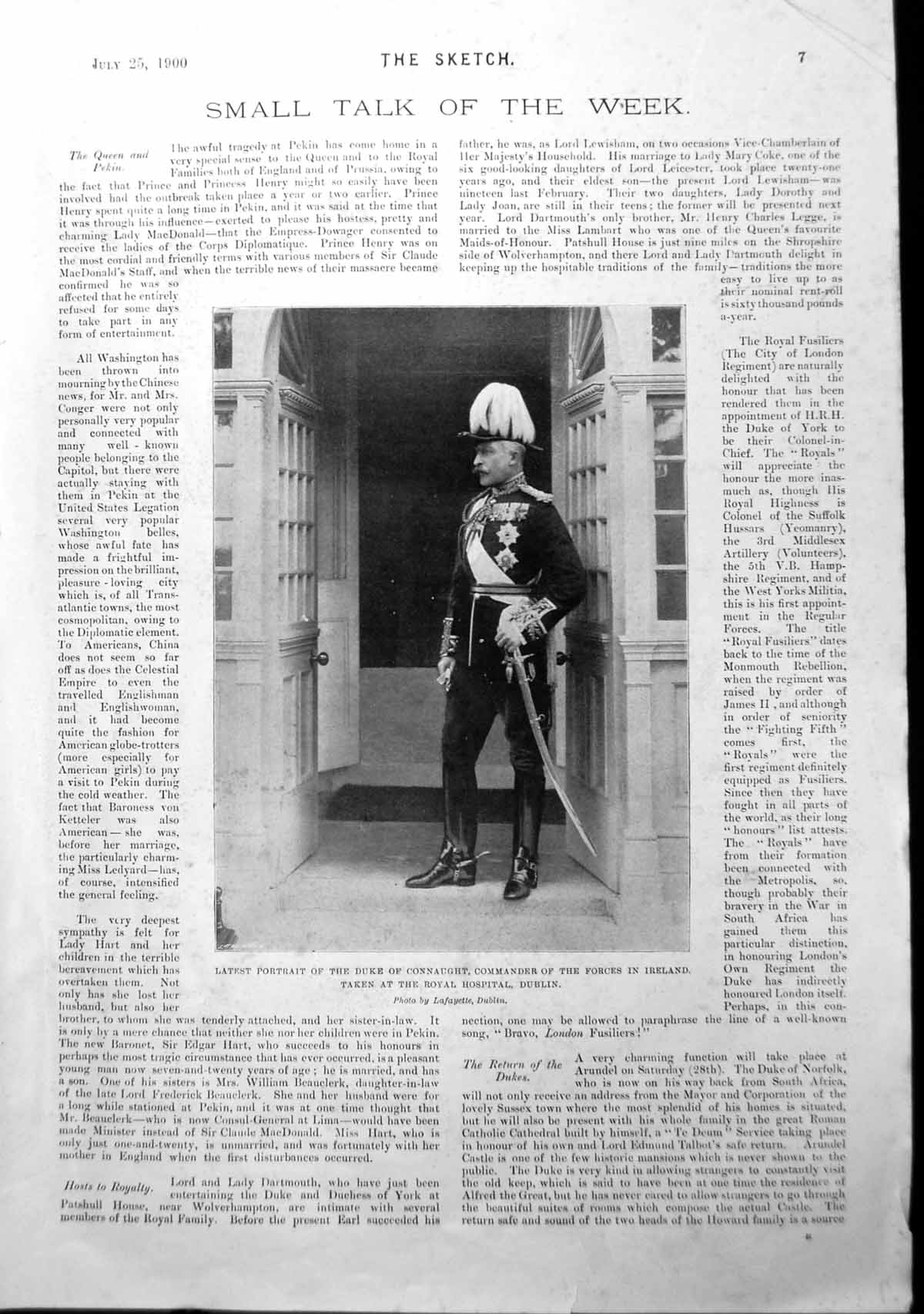 Antique Print Duke Connaught Commander Irish Forces Lord Roberts Bust 1900 20th