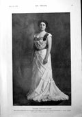Antique Old Print Madame Suzanne Adams Singer Course True Love Sketch 1900 20th