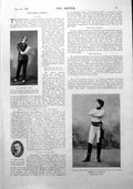 Old Print Richard Carle Madame Sarah Bernhardt Miss Lee Daisy Thimm 1900 20th