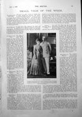 Antique Old Print Duke Duchess Sparta Countess Hopetoun Baron P De Worms 1900