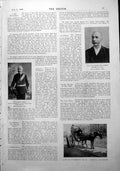 Antique Print Horse Sun Bonnet J Meade A Reed Seoul Tram Car Destroyed 1900